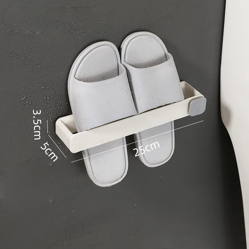 Wall Mounted Foldable Shoe Rack, Slippers Drain Storage Rack, Shoe Hanging Holder, Bathroom and Bedroom Organizer 4