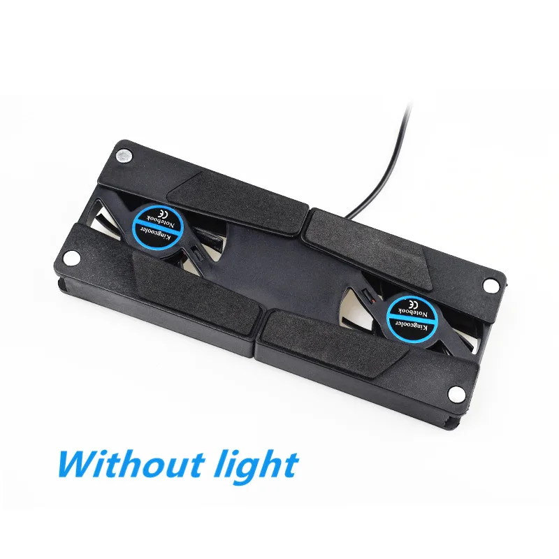 black No light Вращающийся USB охлаждающий вентилятор для ноутбука охлаждающая подставка для компьютера складной Вентилятор Охлаждающая подставка цена магазина - Цвет: black No light