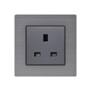 

KAMANNI UK standard Power Socket 13A current Luxury 6 colors Metal aluminum panel Multi-function socket function key