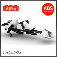 MOC Space Speeder Bike klocki DIY gwiazdka Model motocykla cegły montaż budowa zabawki edukacyjne na prezent świąteczny dla dzieci