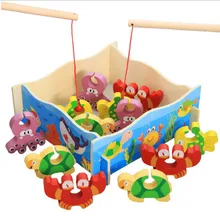 Детские деревянные игрушки 3D стерео рыбалка игра выгодная умная тренировка ручной глаз координационные рыболовные игрушки для детей