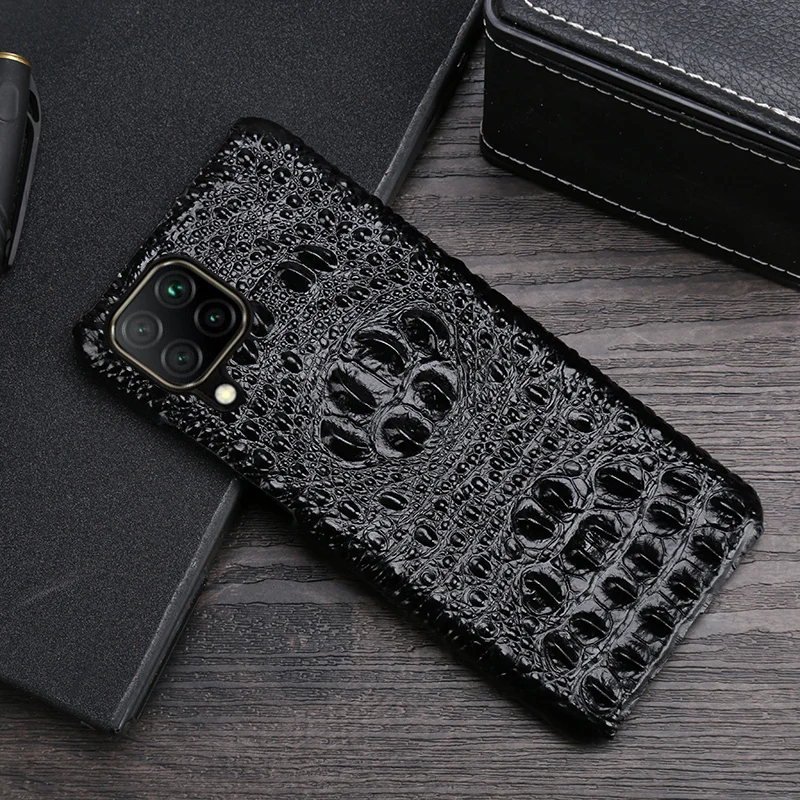 Высококлассный мужской чехол из натуральной кожи для телефона Huawei P40lite воловьей