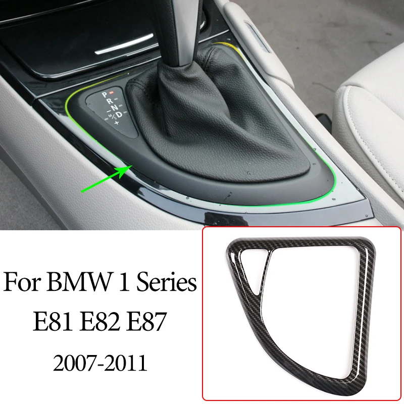 

Car Central Control Gear Shift Lever Frame Cover Trim ABS Carbon Fiber For BMW 1 Series E81 E82 E87 2007-2011 Interior Accessory