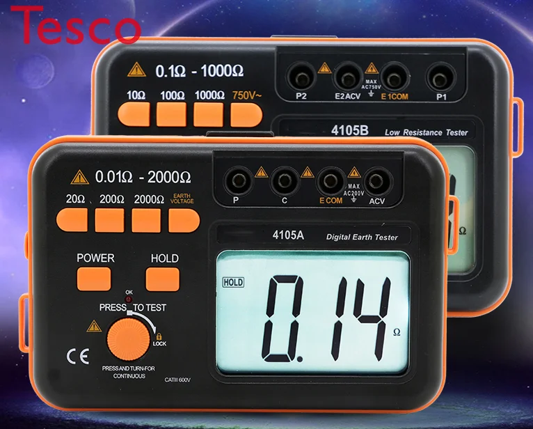 

Digital Earth Resistance Meter Ground Resistance Tester AC Voltage Measurement Earth Resistance Tester