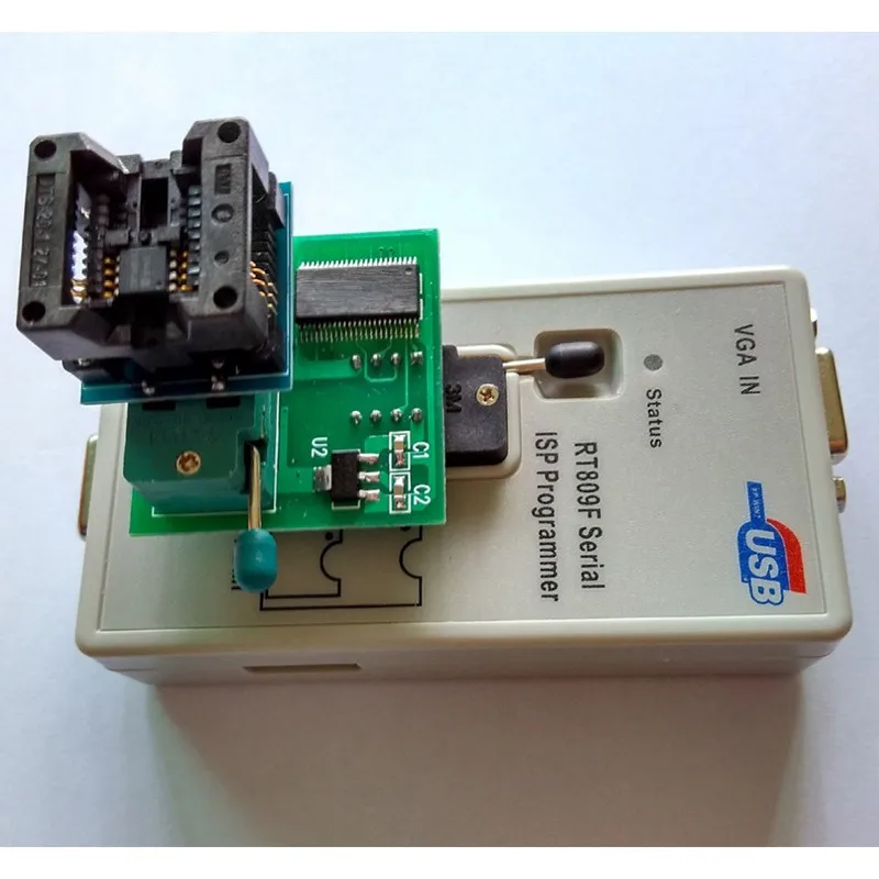 RT809F USB программатор BIOS и 11 адаптеры и SOP8 клип и 1,8 V/TSSOP8 разъем ICSP 24 25 93