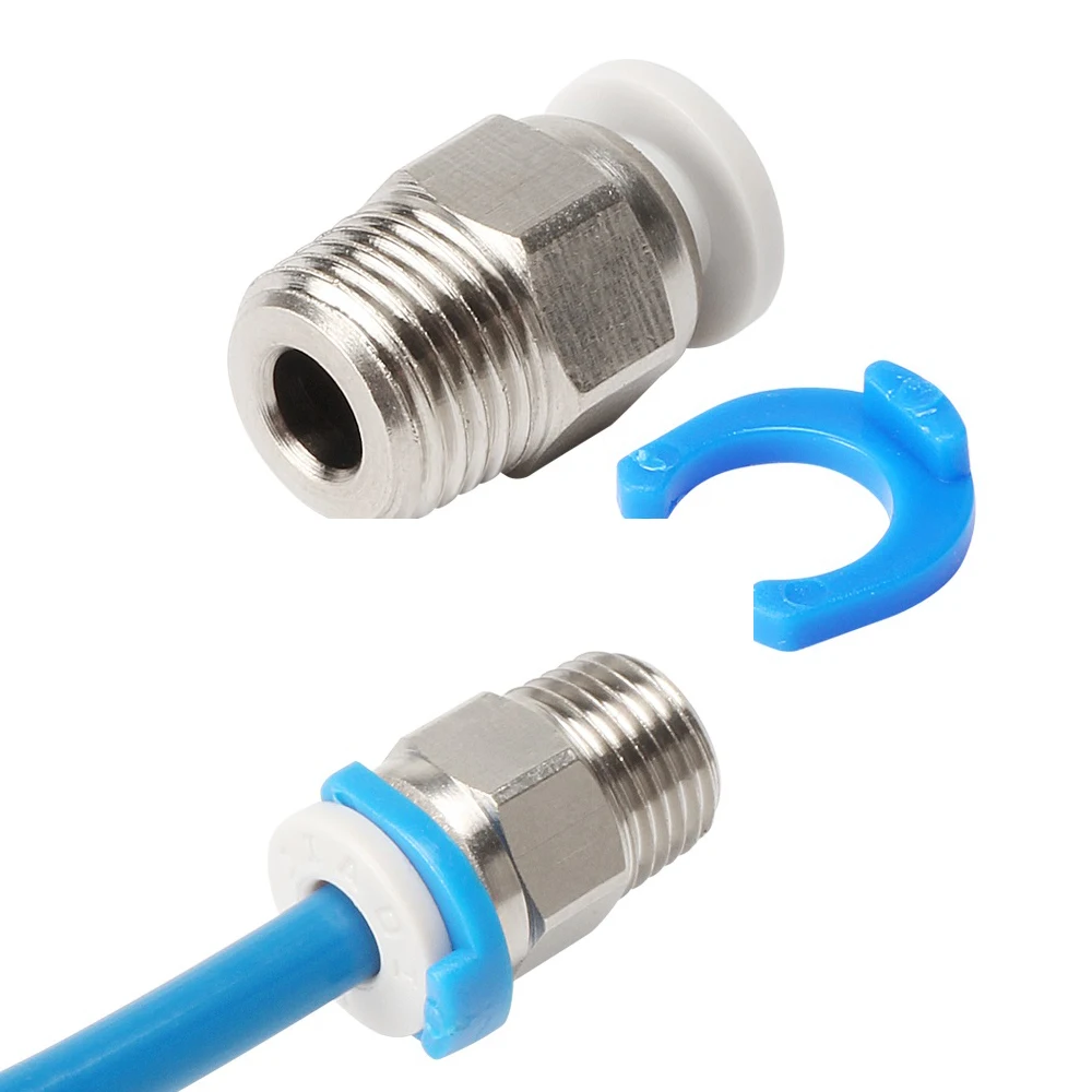 1M PTFE Tube Teflonto Pipe PC4-01 Straight Pneumatic Fitting Push Connect+Quick Fitting Bowden For Ender 3 CR10 3D Printer Parts