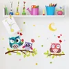 Wallpaper Sticker Happy Removable Waterproof Cartoon Animal Owl Wall Sticker Kids Home Decor Wallpapers For Living Room ► Photo 2/6
