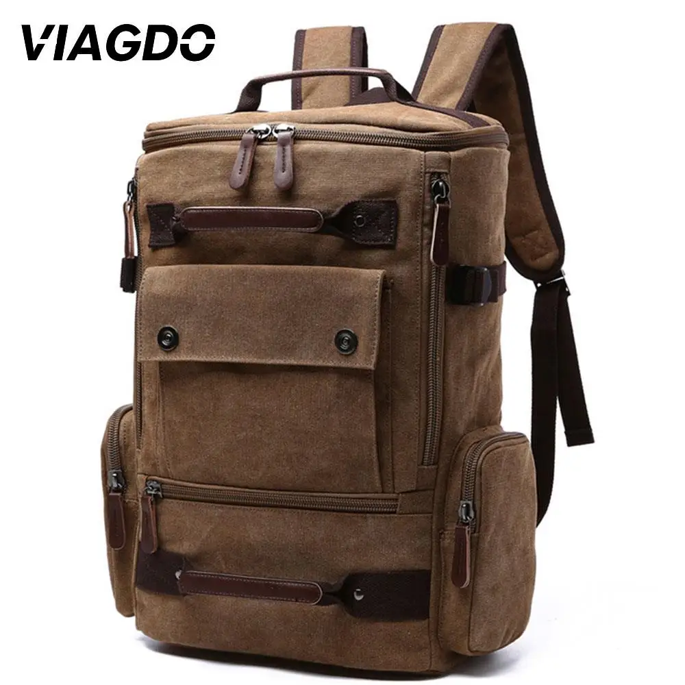 20-35L Multifunction Outdoor backpack canvas Computer Bag  Hiking Fishing Climbing Hunting ports Bags Storage shoulders bag