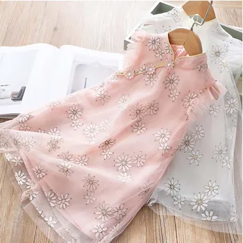 

Children's dresses white baby girls summer dress 2020 new kids cheongsam dress princess dress ball gown for girls clothes