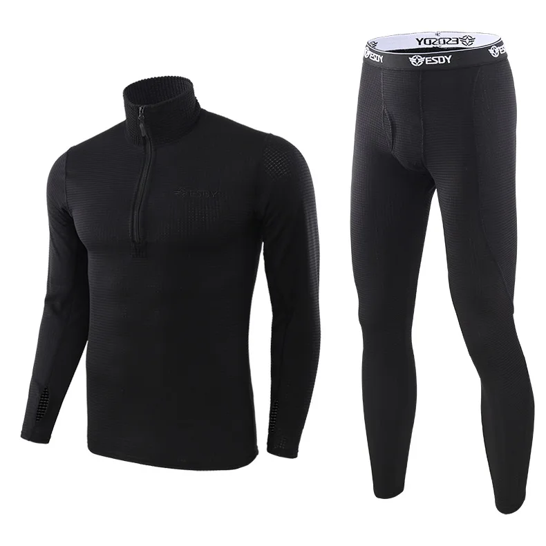 Men's Thermal Underwear Sets Top & Long Fleece Sweat Quick Drying | Спорт и развлечения
