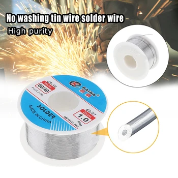Núcleo de alambre de soldadura de alta pureza, alambre de soldadura de plomo de estaño, flujo de soldadura, carrete de alambre de hierro 0,5/0,6/0,8/1,0/1,5 MM 100G 1