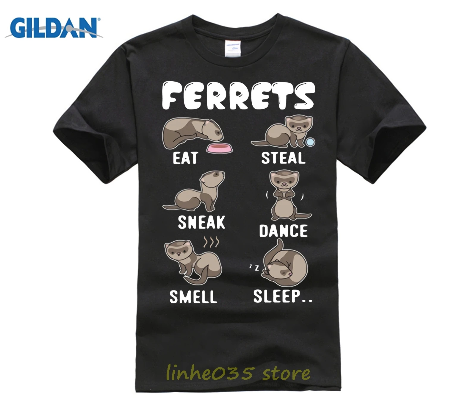 Пользовательские новые футболки для мужчин короткий рукав Ferrets футболка унисекс
