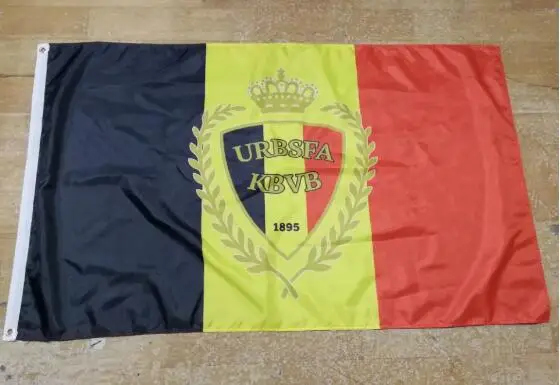 3X5FT 90x150 см пользовательские Бельгия Национальный Футбол флаг 100D полиэфирные баннеры