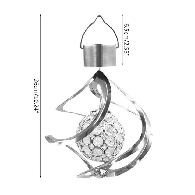 Napenergia Szélcsengő Led Színváltó Függő Fény Dekoratív Napenergiával Működő Szél Fonó A Kültéri Kerti Udvarhoz - Image 6
