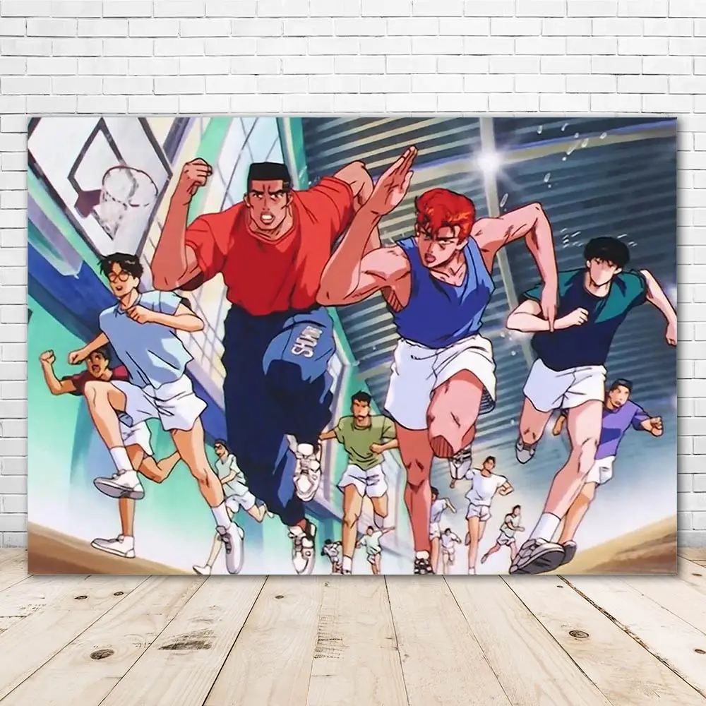 Japan Classic Anime Slamdunk Sakuragi Hanamichi Poster Photography Backdrop Background for Boy Birthday Party Bedrom Wall Decor |