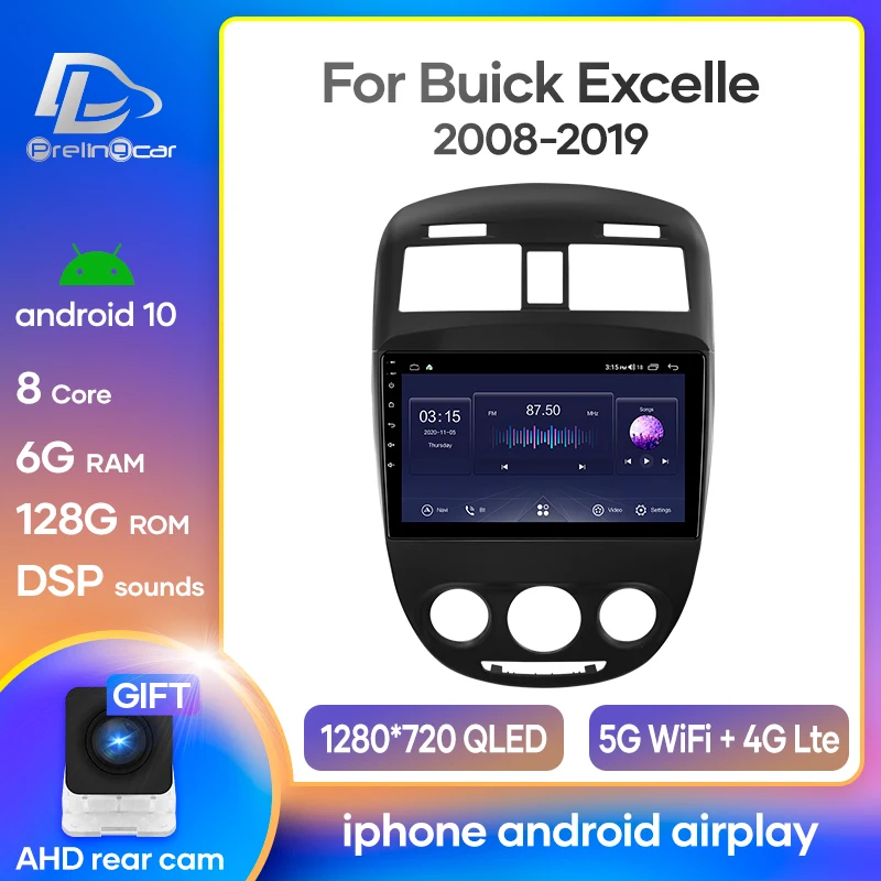Android 10.0 4G Lte Car multimedia navigation GPS DVD player For Buick Opel Excelle 2008-2019 years IPS screen Radio stereo | Автомобили и