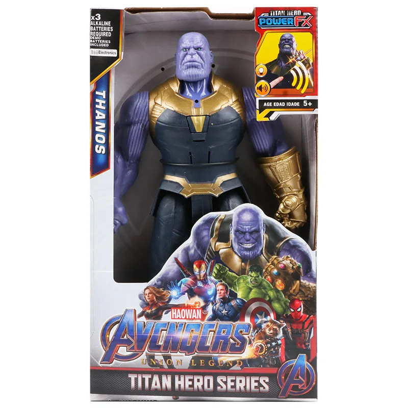 Thanos with box 12 ''/30 см Marvel Мстители Веном Бэтмен флэш Супермен Человек Паук танос Халк Железный человек Тор Росомаха фигурка игрушки детские подарки - Цвет: Thanos with box