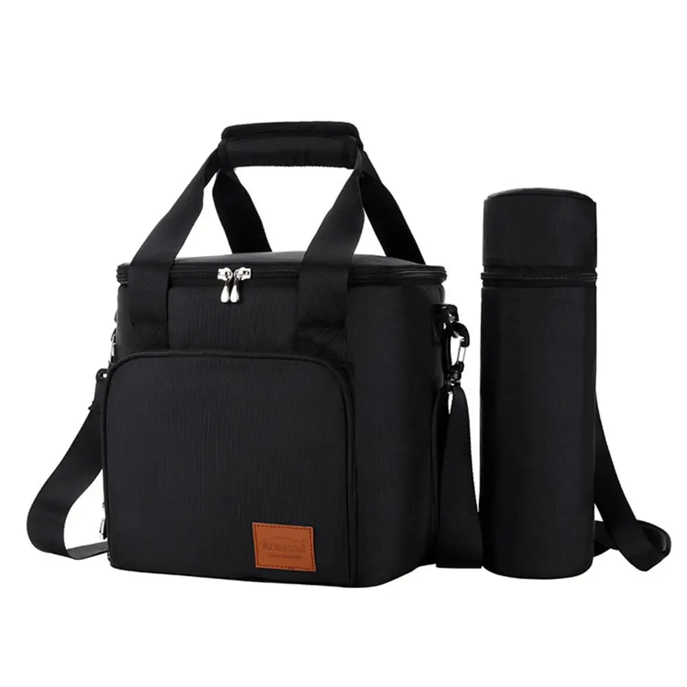 

Lunch Bag Lunch Box For Insulated Thermal Bento Picnic Bags For Work Office School Adjustable Strap Food Storage With Bottle Bag