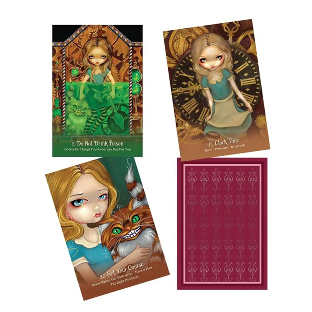 Алиса страна чудес Oracle карты палуба таинственное гадание Fate Butterfly Сакральная