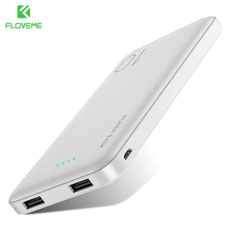 

FLOVEME 10000mAh Power Bank For Xiaomi iphone Double USB Slim External Battery Portable Charger Mi Powerbank 10000 mAh Poverbank