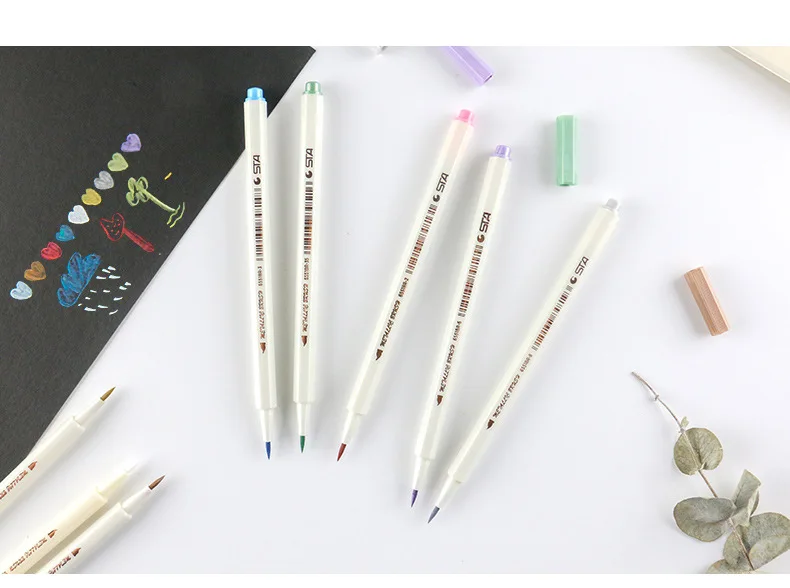 10 цветов/Набор сделай сам маркерные ручки металлические цветные водостойкие перманентные краски ручка Graffti масляные Шарпи Рисование манга школьные принадлежности