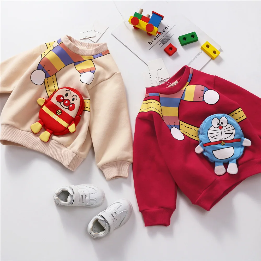 Tonytaobaby/осенне-зимняя одежда; Новинка; флисовая толстовка с рисунком для детей; Толстовка для малышей