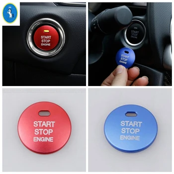 

Yimaautotrims Engine Start Stop Push Button Key Hole Switch Frame Cover Trim Red / Blue Interior For Mazda CX-5 CX5 2017 - 2020