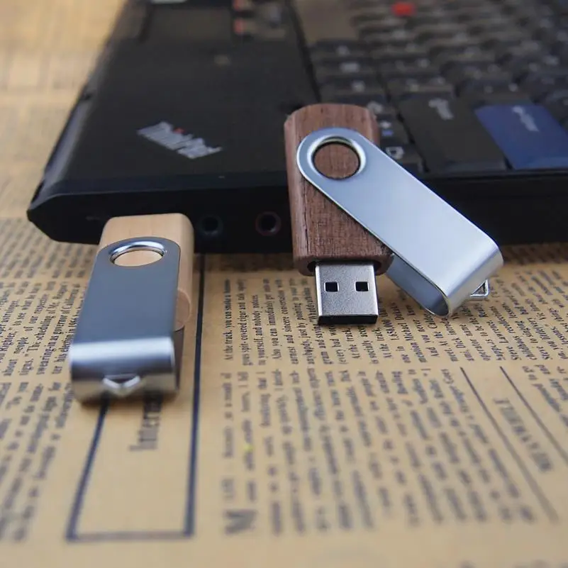 Поворачивается деревянный USB pendrive u диск USB2.0 флеш накопитель 4GB/8GB/16GB/32GB/флеш