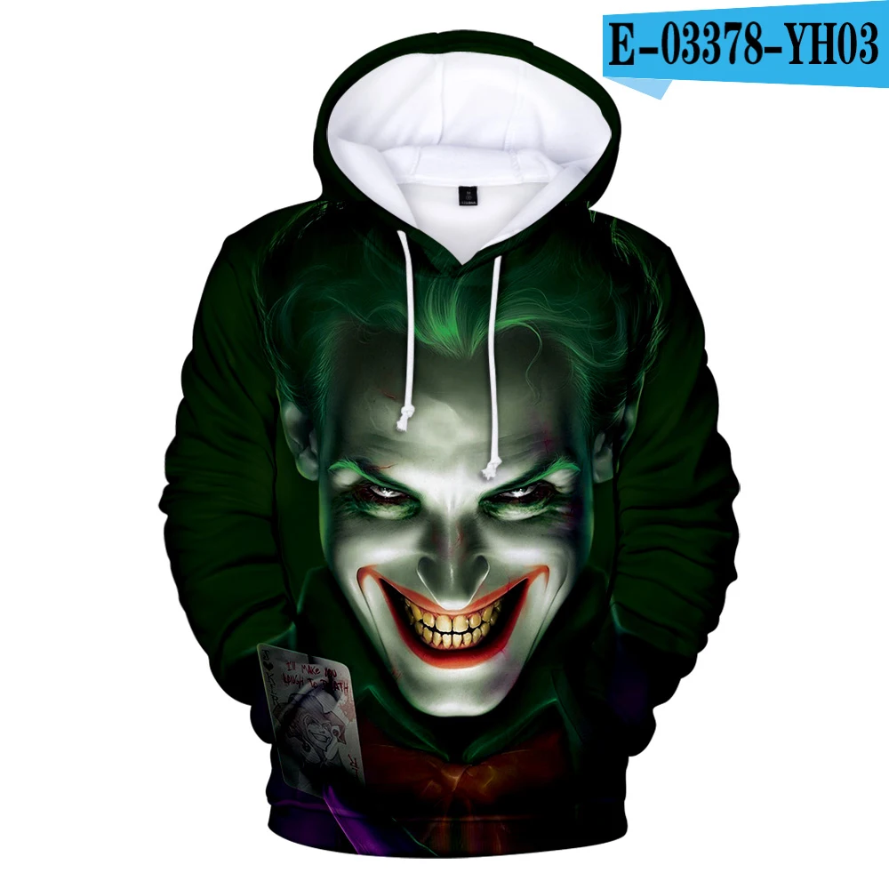 HAHA Joker крутые худи крутые повседневные модные толстовки с длинными рукавами для родителей и детей Новинка года, теплая толстовка - Цвет: YH03