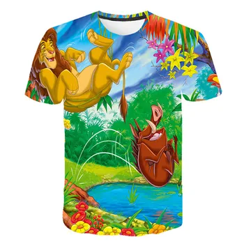 

Children's cartoon lion king 3D printed T-shirt children's shirt boy T-shirt summer short T-shirt 2020 new