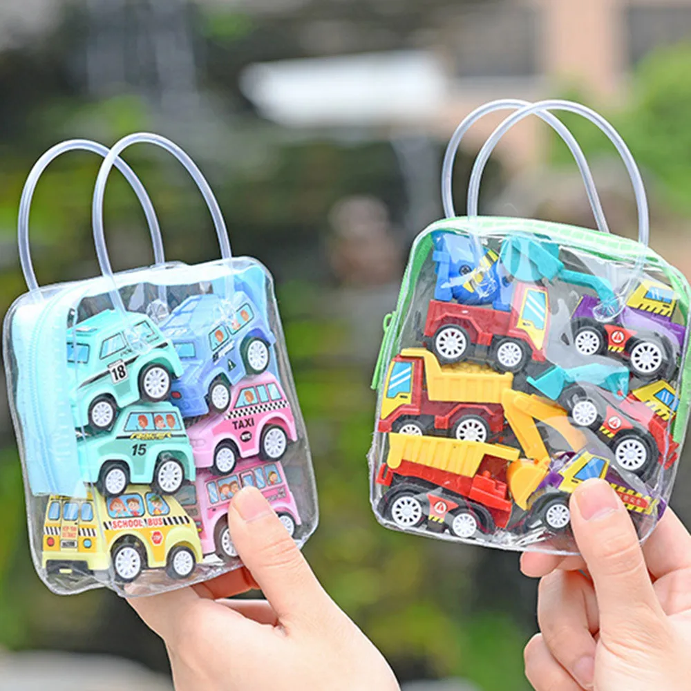 

Kids Simulate Educational Trailer Toy Inertia Truck Kids Race Car Set 6PCS Toys for Children