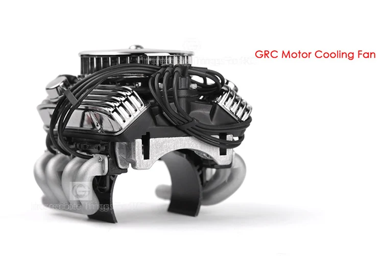 GRC V8 Simulieren Motor Motorkühlgebläse F82 für RC Crawle TRX4 SCX10 RC4WD D90 