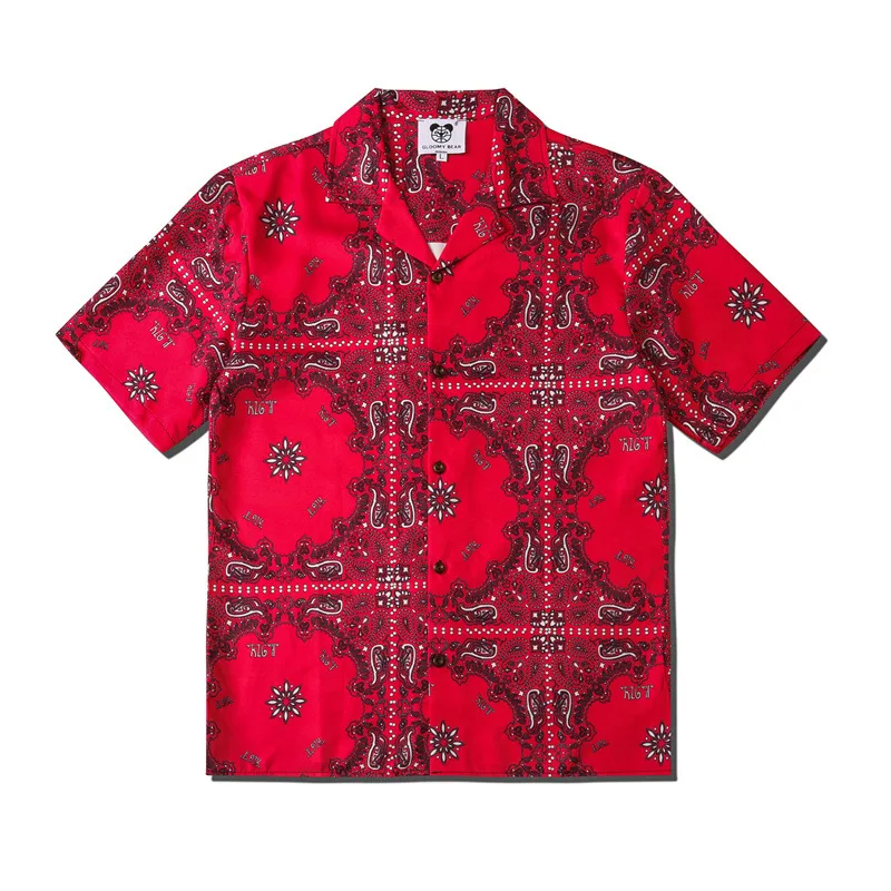 

UNCLEDONJM Fashion Short Sleeve Shirt Men 2020 Summer Hawaii Hip Hop Streetwear Male Short Sleeve Shirt CS111