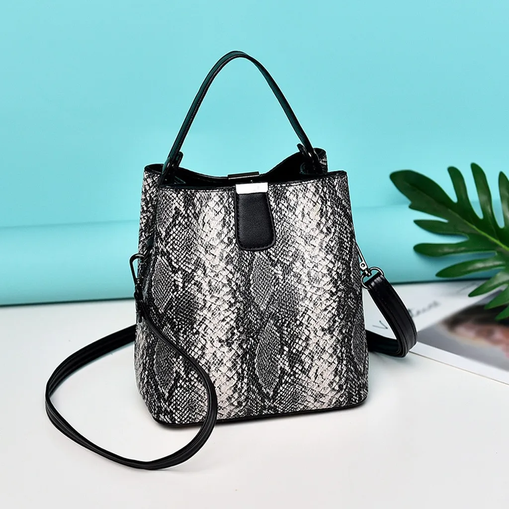 OCARDIAN, модная женская сумка со змеиным узором, HnadBag, сумка-мешок с застежкой, сумка на плечо, женская сумка для телефона, сумка на плечо для отдыха и путешествий