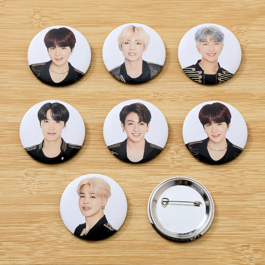 

KPOP Badge Brooch Japan Field Album Bangtan Surrounding Hanging Ornament Round Badge Suga V Jk Periphery