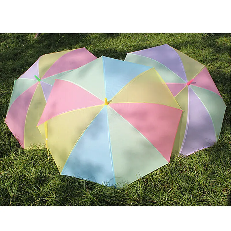 2pc Small Clear Transparent Rain Umbrella Automatic Dome Wedding Prop New RT 