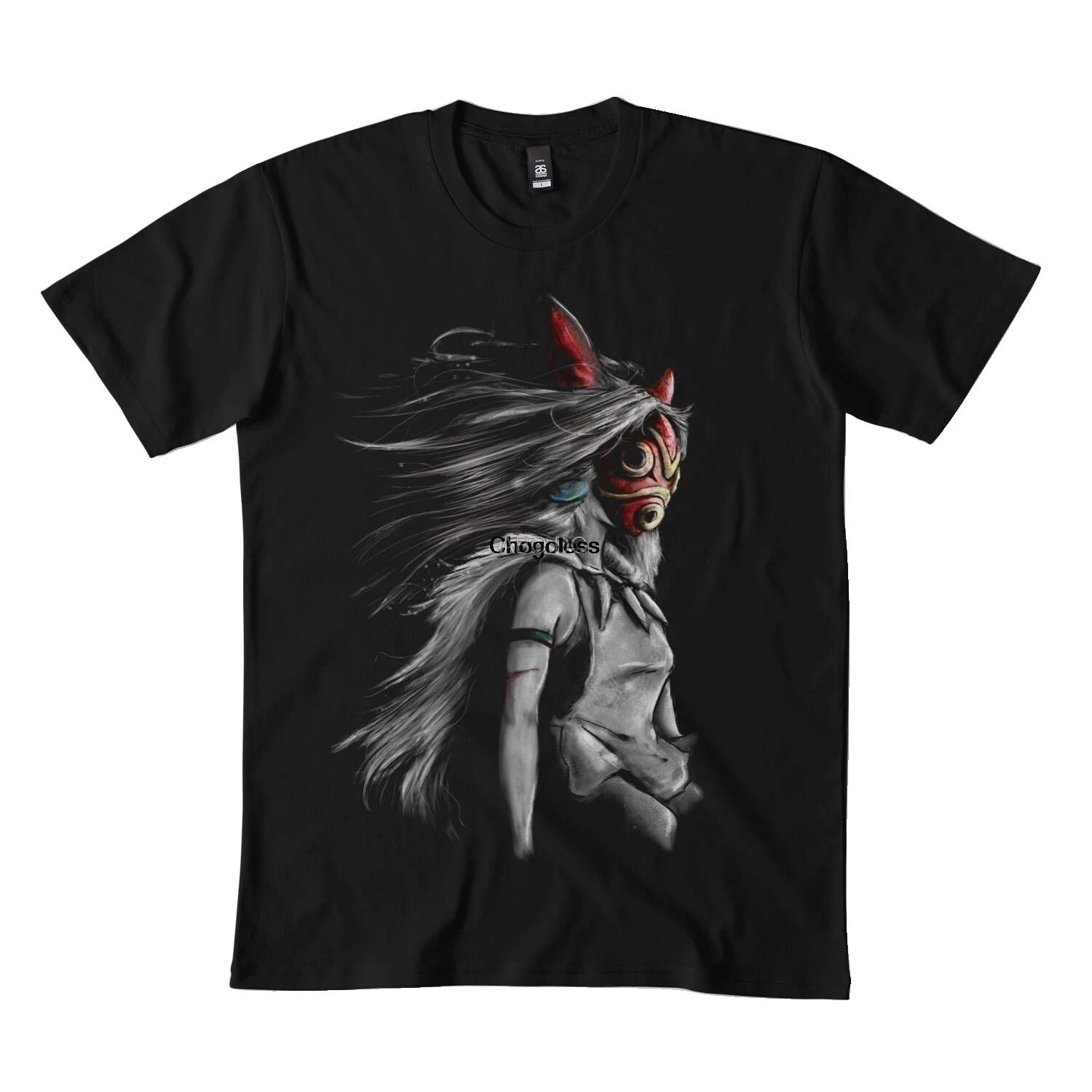 Fury of The Princess Anime Digital Painting T-Shirt for Men Women DMN68 Black |