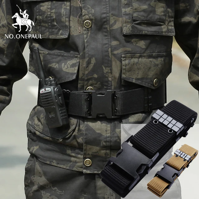 US $7.97 NO.ONEPAUL New hot men military tactical belt adjustable army heavy training belt outdoor sports me