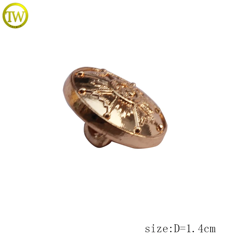 Gold garment hardware sew button/metal button/custom sewing buttons