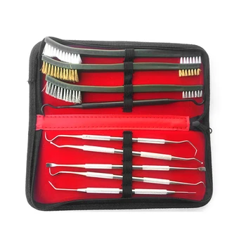 

9pcs/Set Hunting Cleaning Kit Rifle Pistol 3pcs Steel Wire Brush 6pcs Pick Hunting Accessories Cleaning Tools Tactical Military