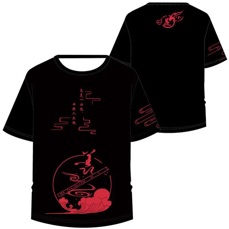 Grandmaster Of Demonic Cultivation Anime Mo Dao Zu Shi, летняя футболка, свободная футболка, одежда для мужчин и женщин, футболка с коротким рукавом, топы - Цвет: TOP-2