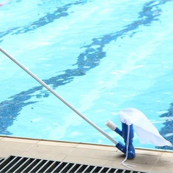 

1 Set Pool Vacuum Jet Cleaning Tool Pool Dredger Pond Dredge Leaves Rake Net Pool Cleaning Tool Filter Mesh (Blue)
