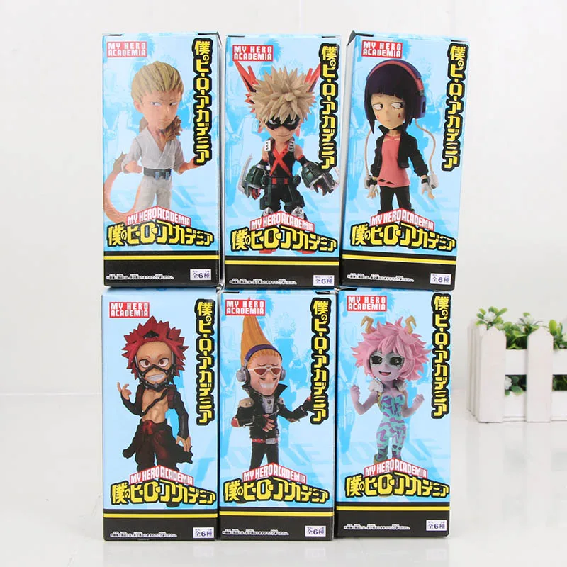 4-10cm 6pcs/set My Hero Academia Midoriya Izuku Bakugou Katsuki Todoroki Shouto Kirishima Eijiro no hero Academ PVC Figure Toys