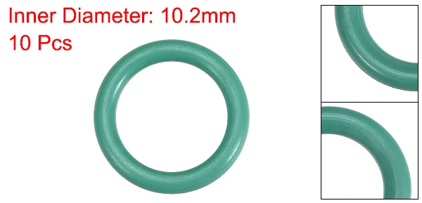 Uxcell 10 шт. фторкаучуковые уплотнительные кольца уплотнительная прокладка зеленый предотвращает протечки в сантехнике гидравлического пневматического ремонта