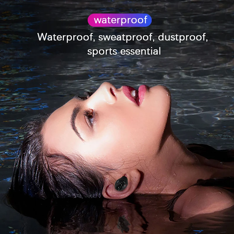 TWS V5.0 Bluetooth наушники спортивные беспроводные наушники гарнитура Bluetooth стерео двойная гарнитура для iPhone всех смартфонов