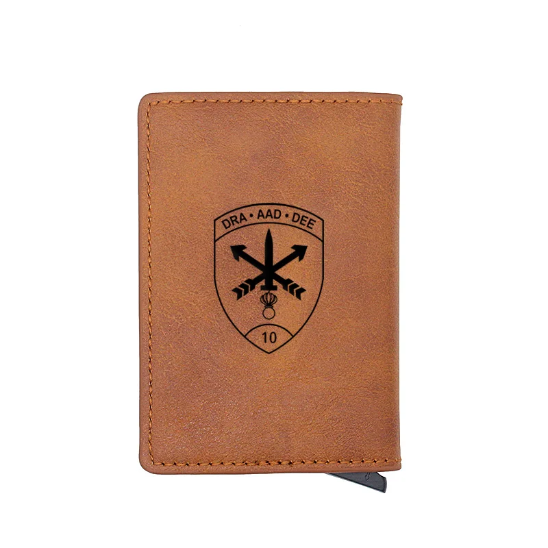 

Classic Vintage Switzerland Army Reconnaissance Detachment 10 Design Card Holder Wallets Men Women Rfid Leather Short Purse