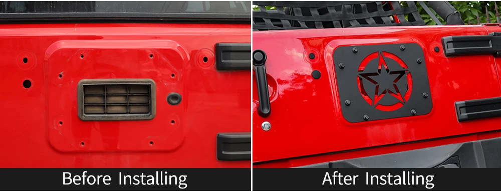 MOPAI автомобильный номерной знак Крепление багажника вентиляционное отверстие декоративная крышка для Jeep Wrangler JK 2007- автомобильные аксессуары стиль