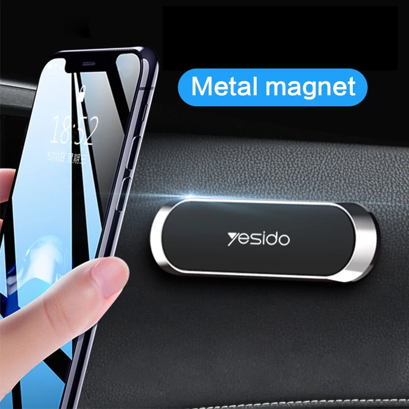 

Mini Strip Shape Magnetic Car Phone Holder Dashboard Stand For iPhone Samsung Xiaomi Metal Magnet GPS Mount for Wall