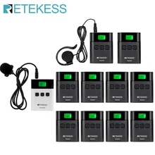 RETEKESS TT122 Tour Guide System Wireless 1 Sender + 10 Empfänger für Kirche Fabrik Training Tour Guide Goverment Treffen