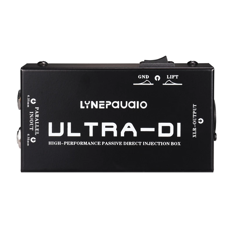 

Single Channel DI-Box Direct Injection Audio Box Signal Converter with XLR TRS Interfaces for Electric Guitar Bass Live